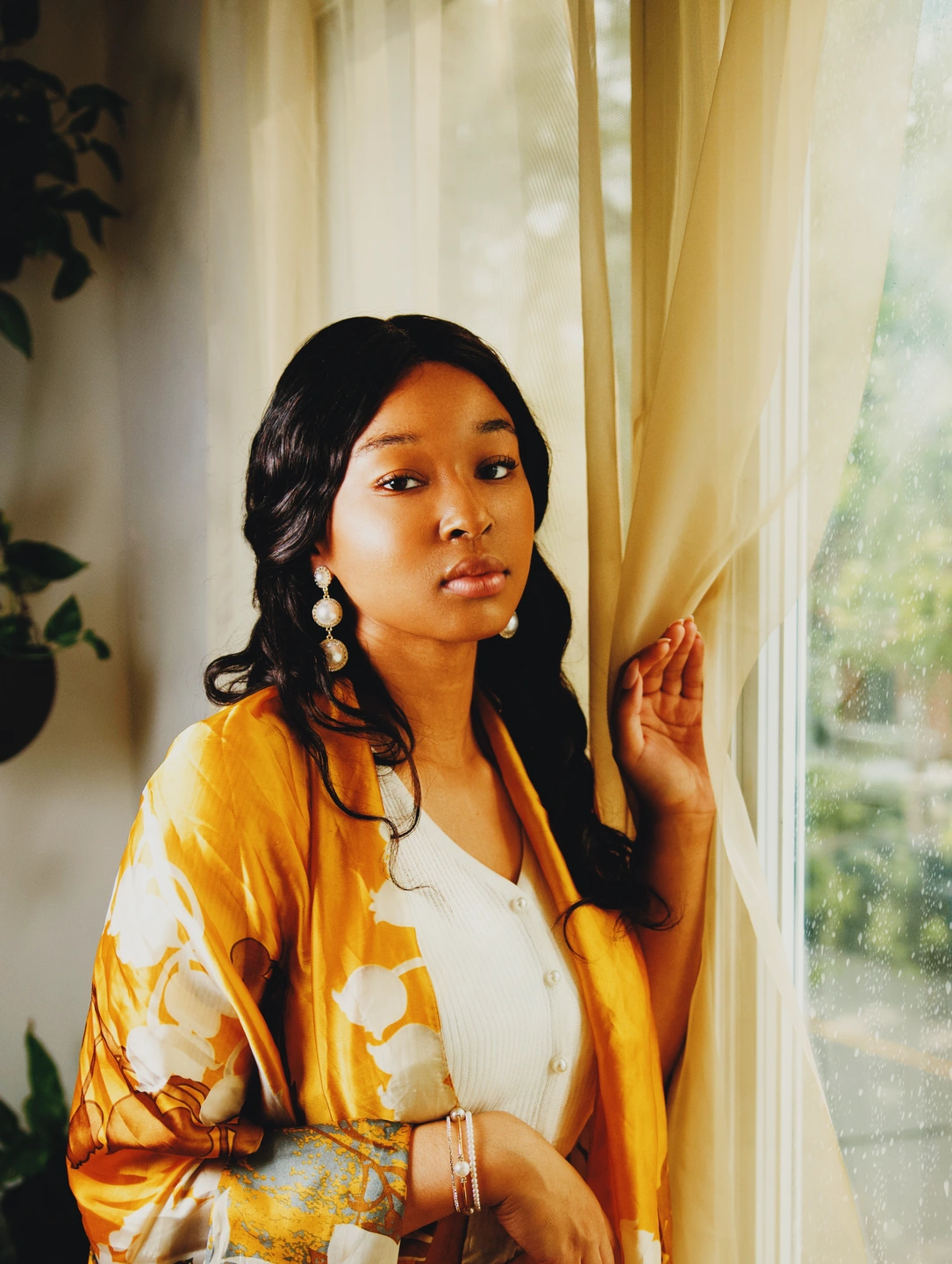 The same window portrait with less paper exposure and a lighter print
